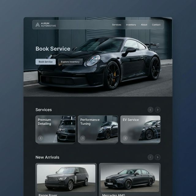 Automotive Service Mockup